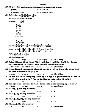 Toán 11 - Trắc nghiệm Tổ hợp xác suất